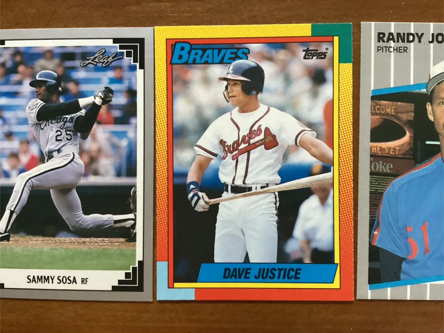 Sammy Sosa #321, Randy Johnson #381 & Dave Justice #48T Catds image indicator(3)