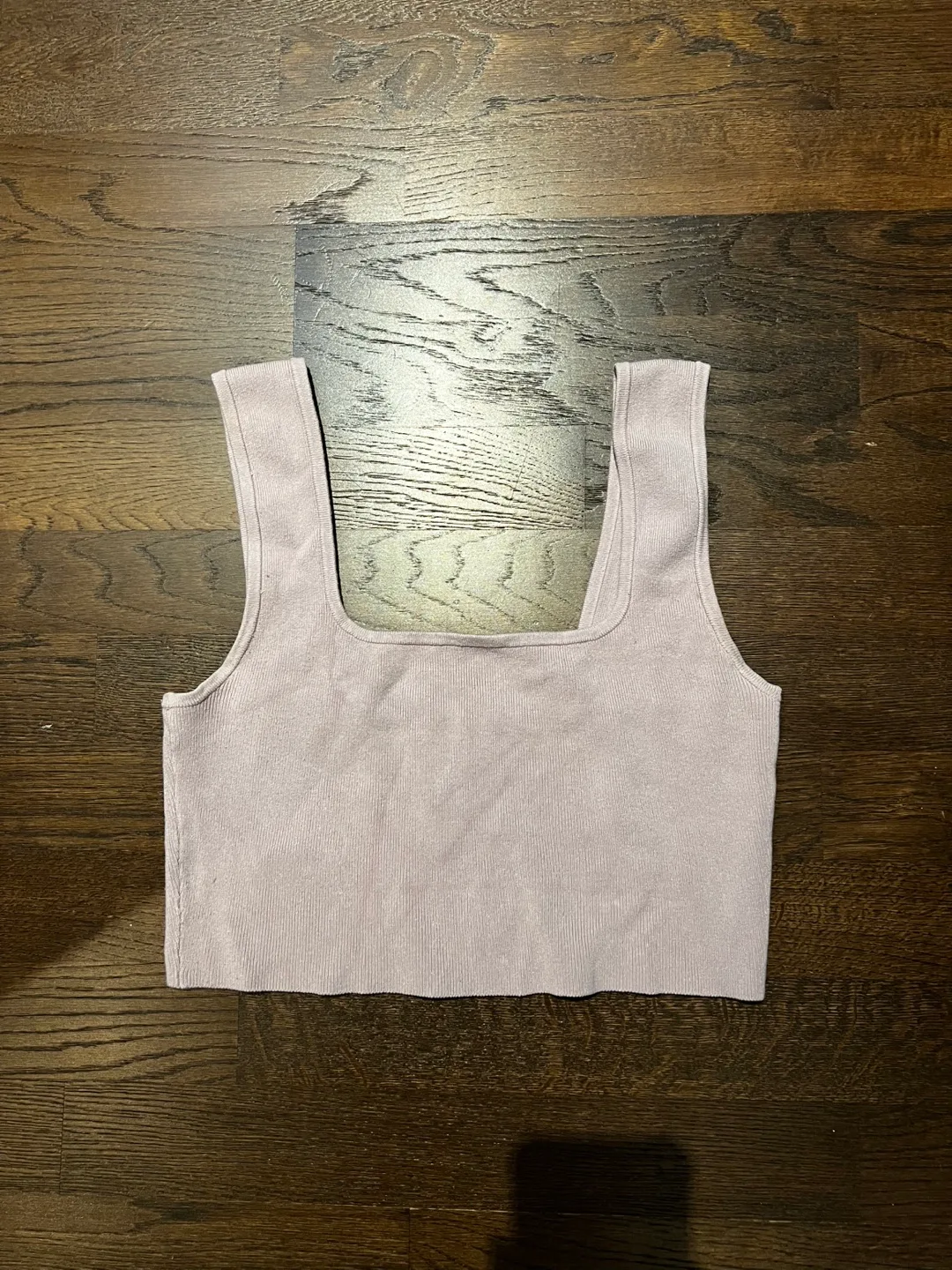 H&M Lilac Cropped Knit Tank Top - Size Small thumbnail