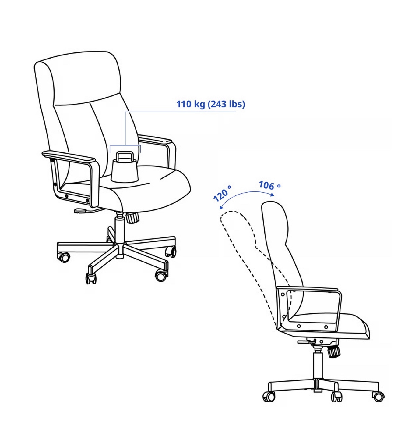 IKEA MILLBERGET Black Swivel Chair - photo 4