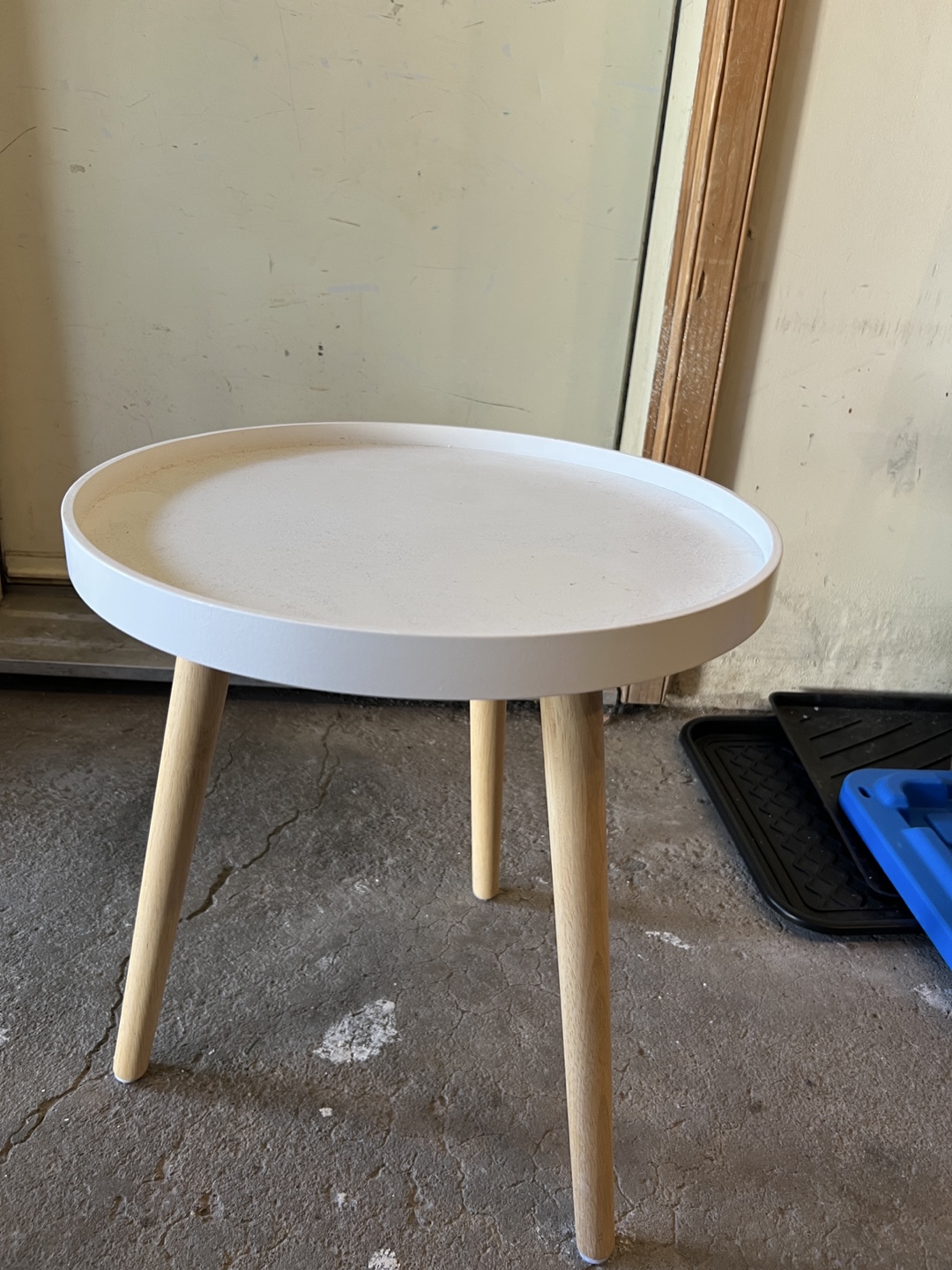 White Round Side Table
