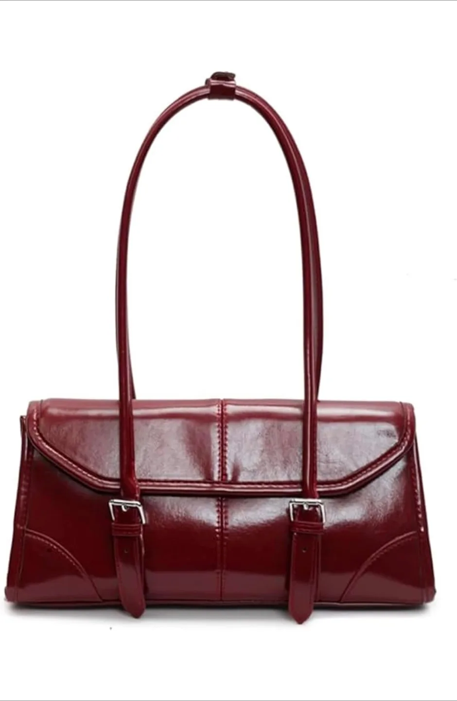 Leather Burgundy Shoulder Bag 2025 fall image indicator(3)