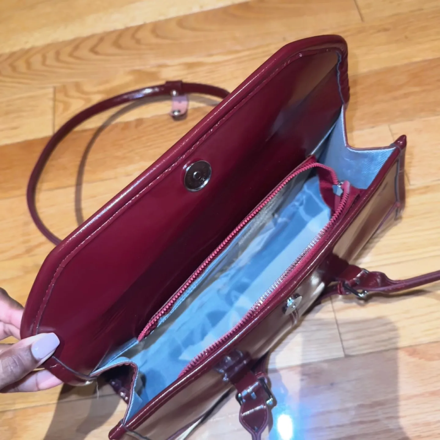 Leather Burgundy Shoulder Bag 2025 fall image indicator(4)