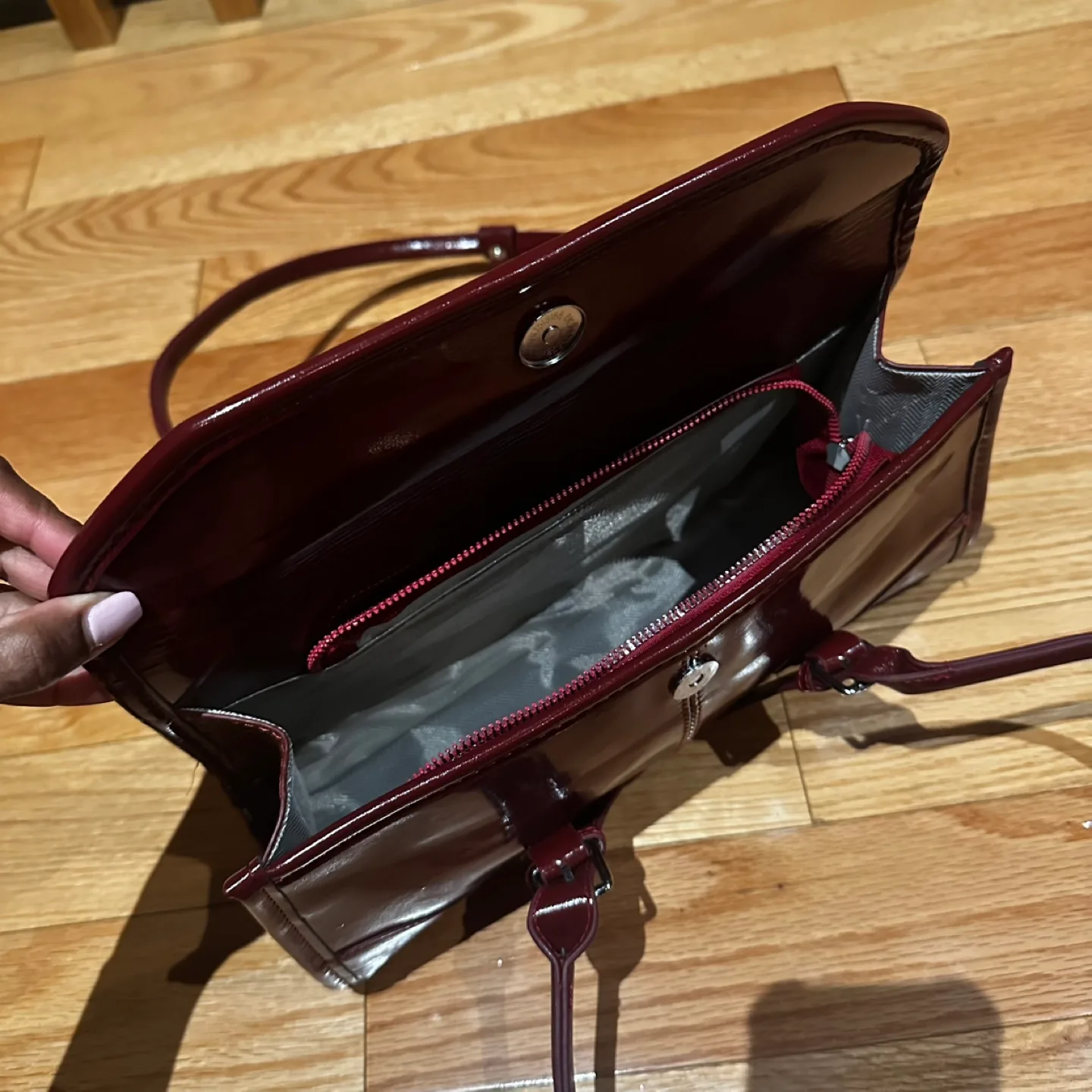 Leather Burgundy Shoulder Bag 2025 fall image indicator(5)