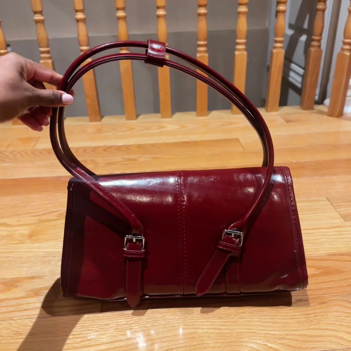 Leather Burgundy Shoulder Bag 2025 fall image indicator(6)