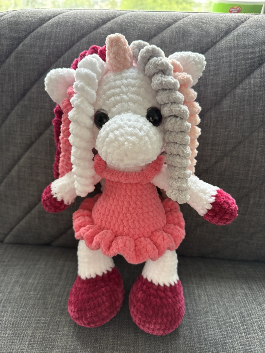 Crocheted Unicorn Plushie - Handmade - photo 3
