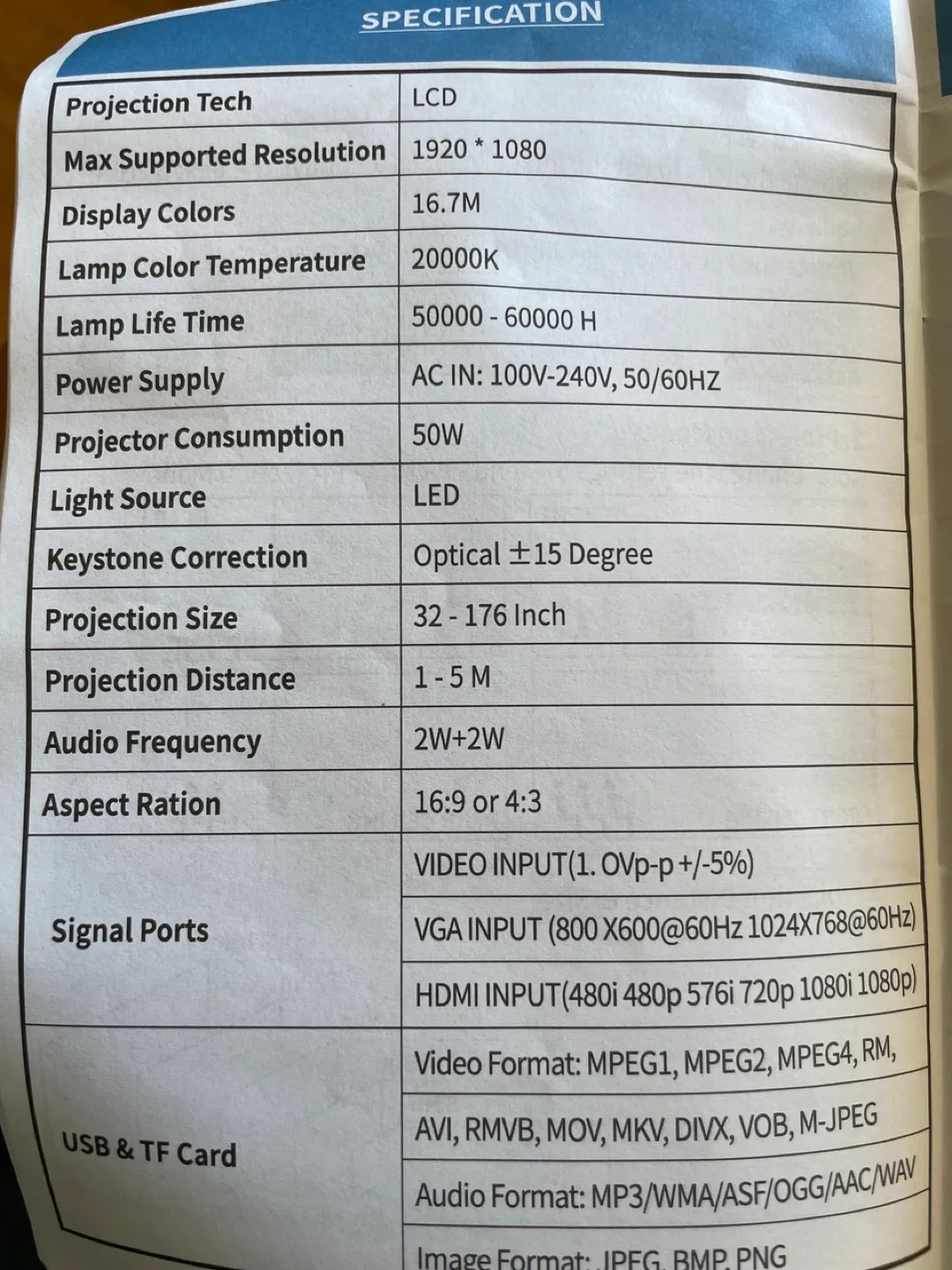 Jinhoo M10 WiFi Projector image indicator(9)