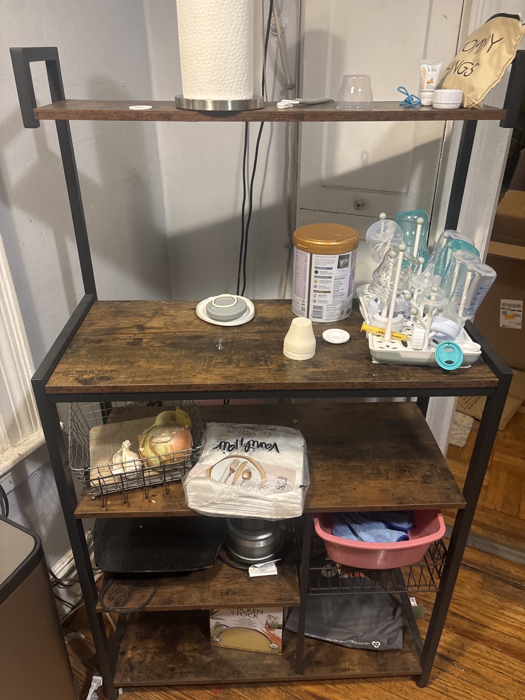 Rustic Brown Kitchen Baker's Rack