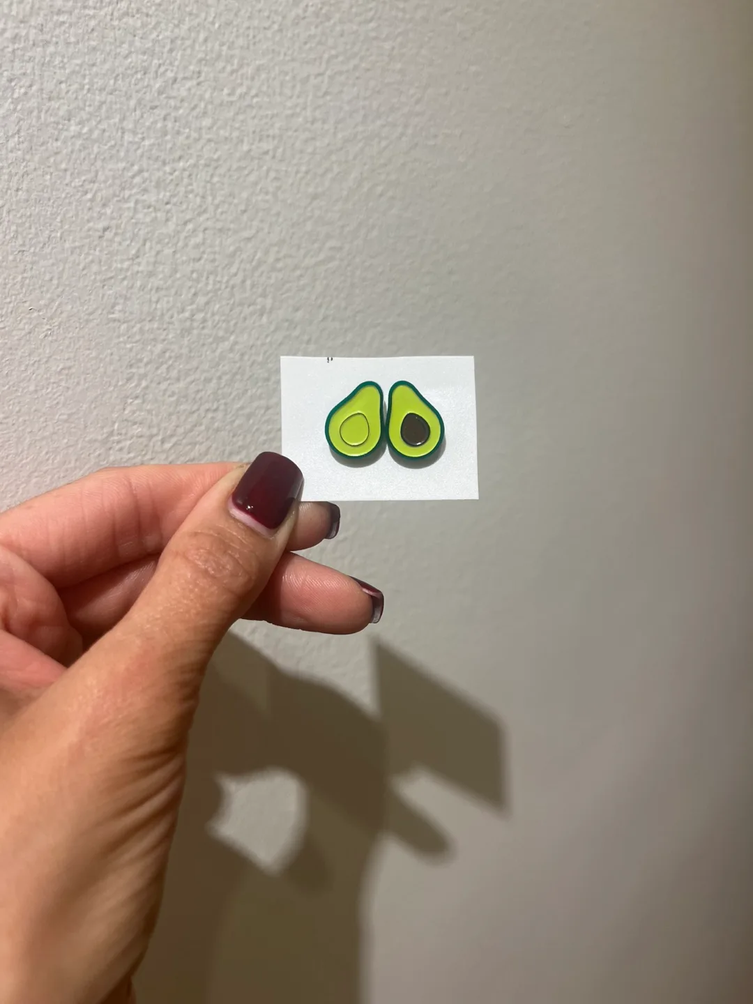 Avocado Enamel Earrings thumbnail