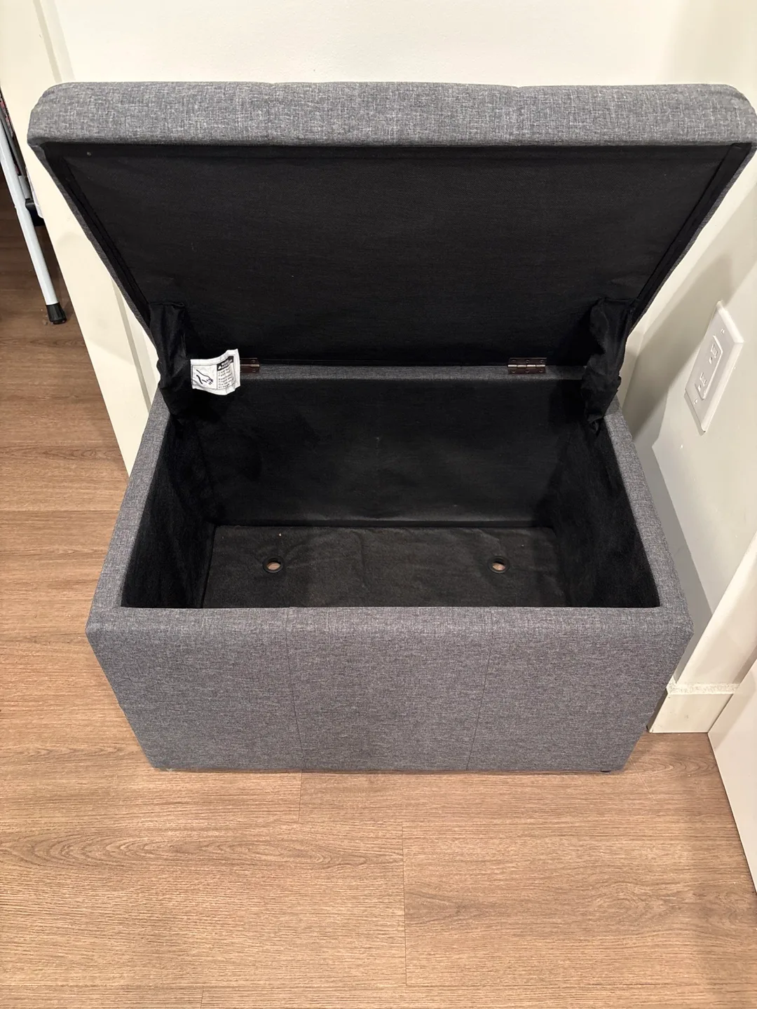 Grey Storage Ottoman Bench image indicator(2)