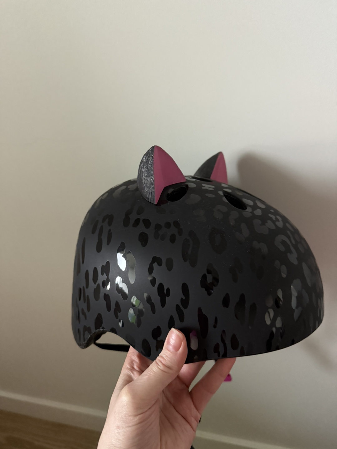 Harsh Kids Helmet - Black with Cat Ears - Size M - photo 2