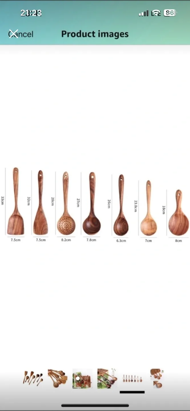 Wooden spoons set of 7 ( ‼️send offer‼️) image indicator(2)