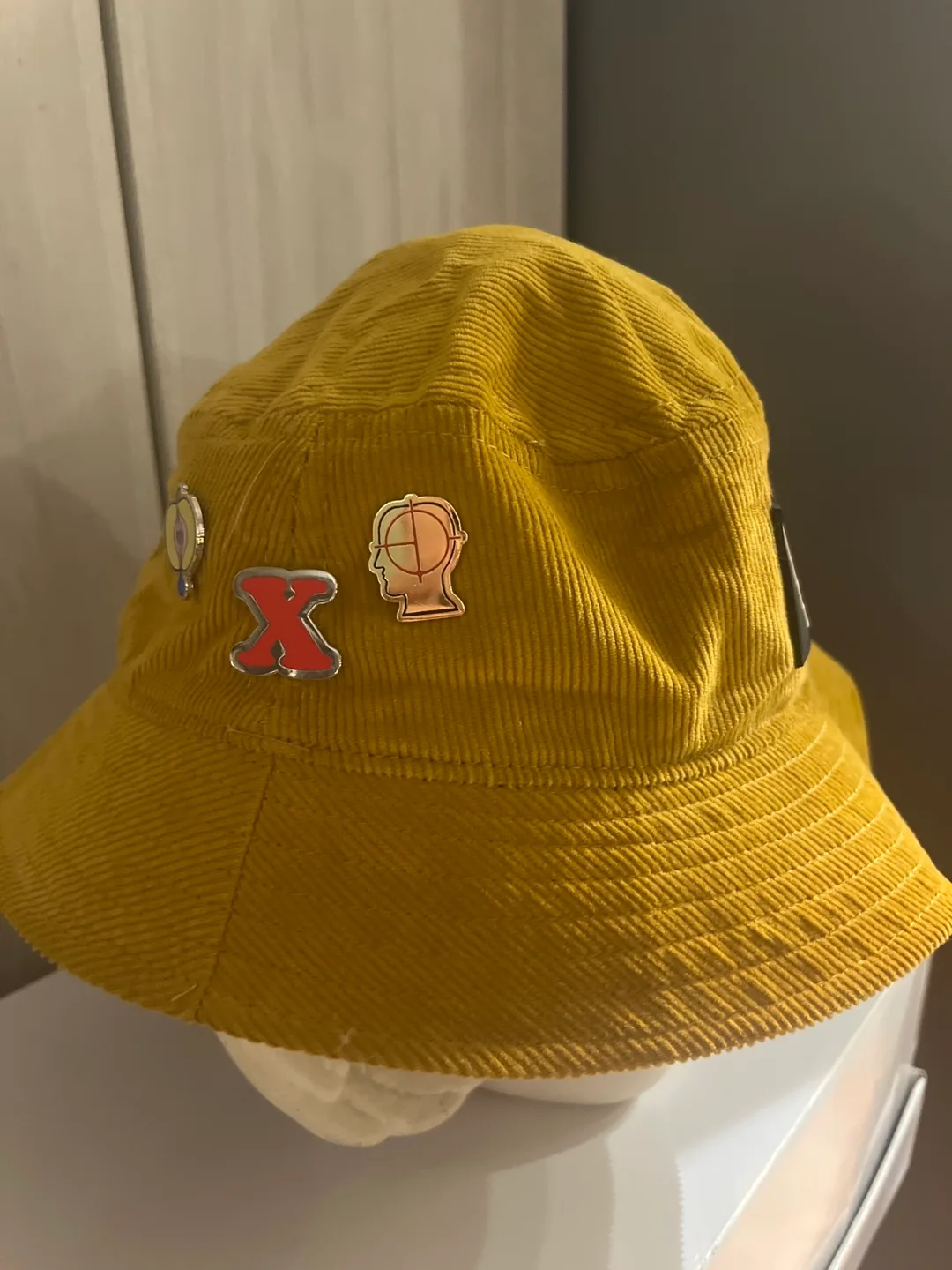 Brain Dead Corduroy Bucket Hat - Mustard, Size M image indicator(2)