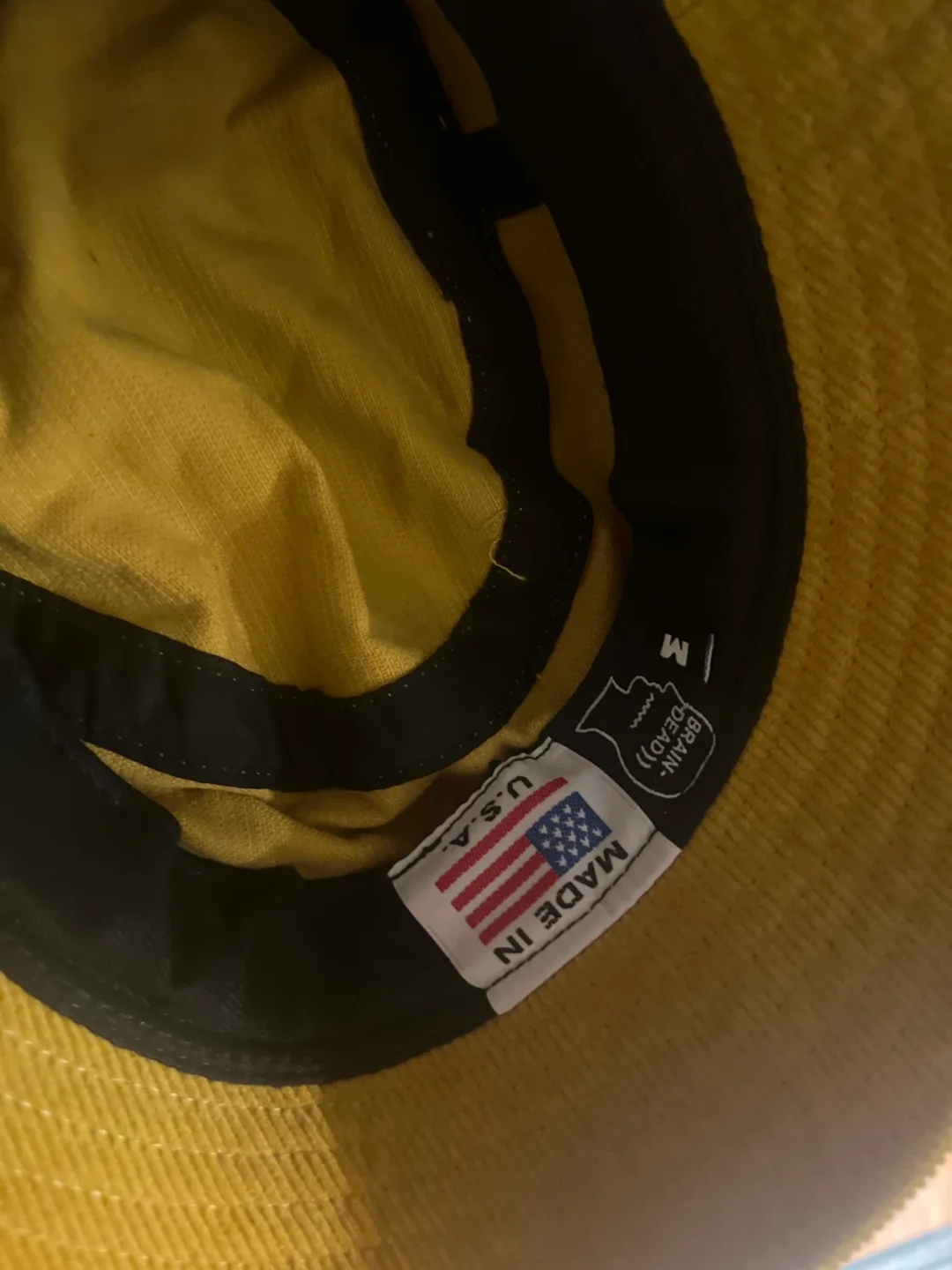 Brain Dead Corduroy Bucket Hat - Mustard, Size M image indicator(3)