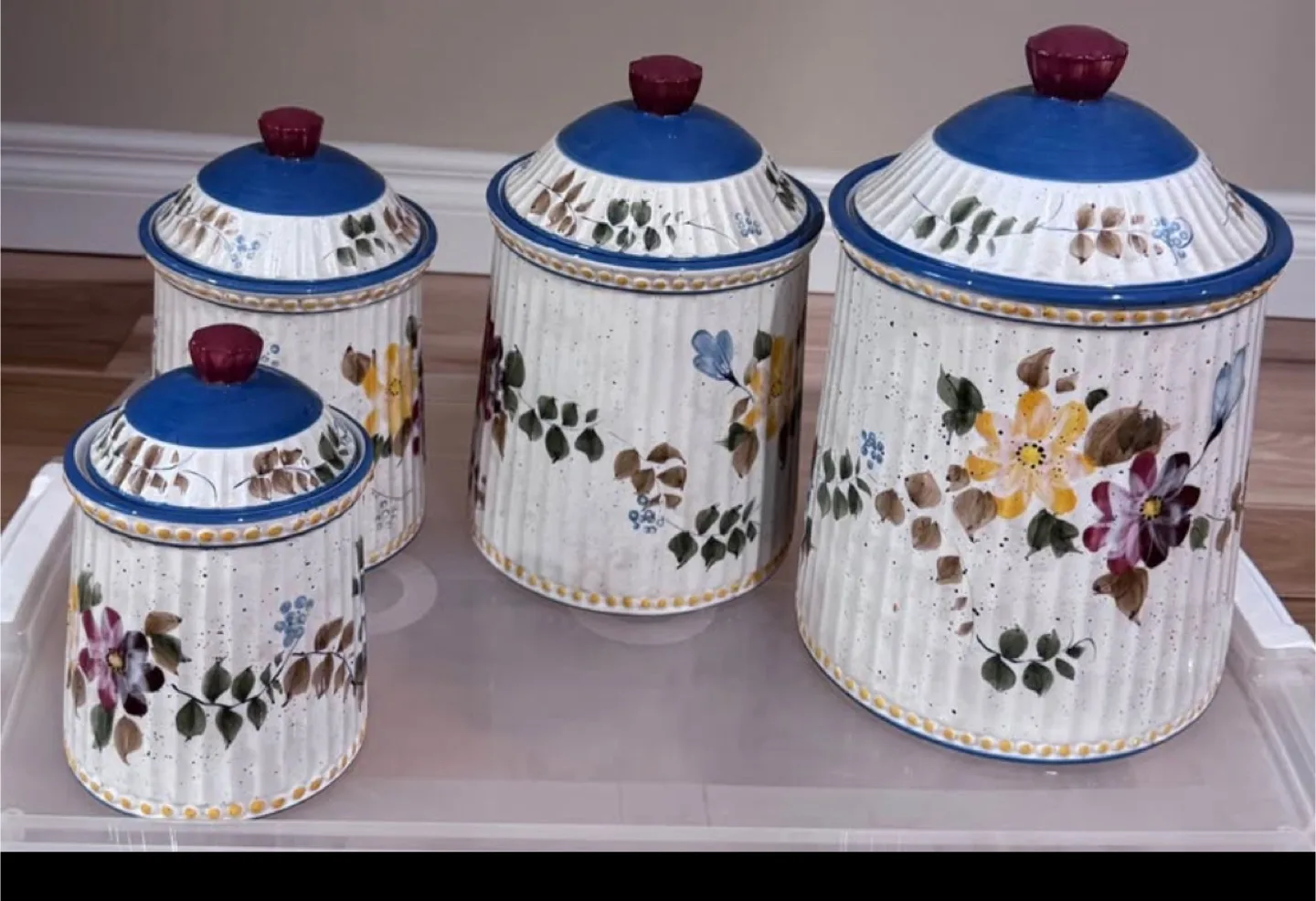 Vintage Ceramic Canister Set (4) thumbnail
