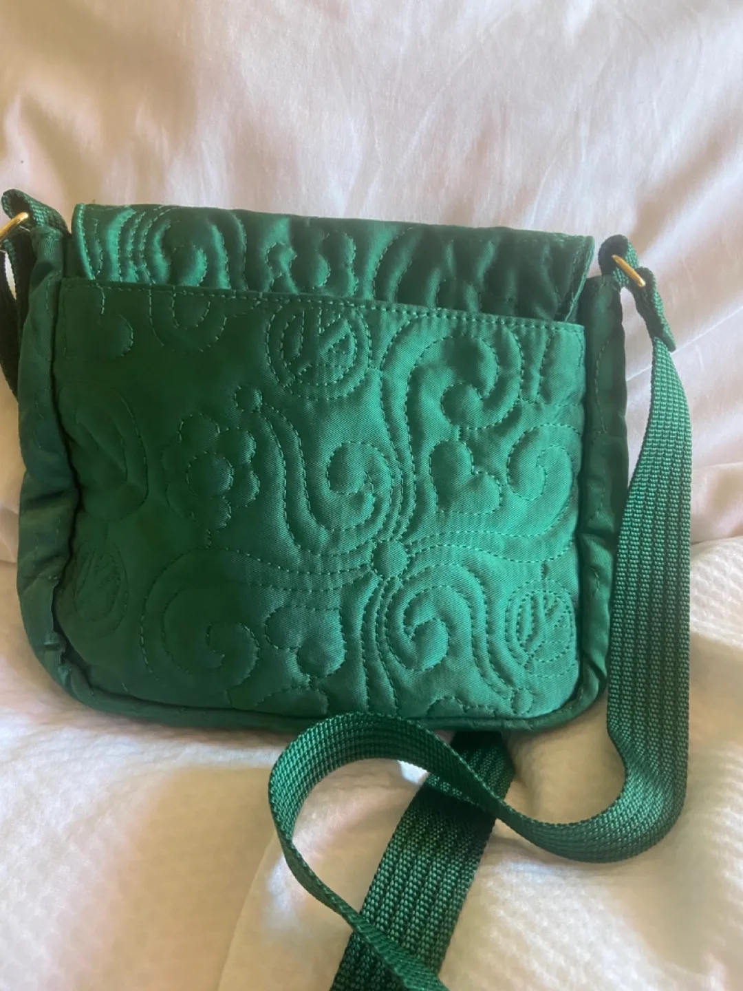 MOSCHINO satin green crossbody bag image indicator(2)