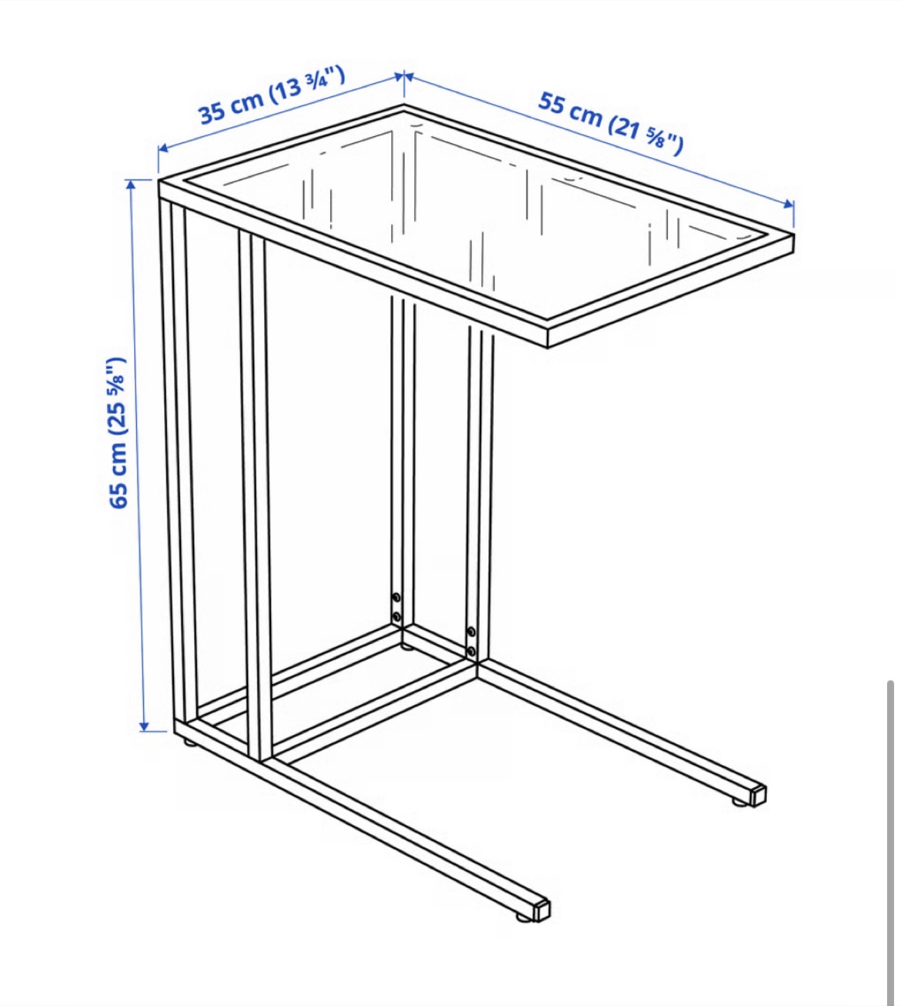IKEA Laptop Table, White, - photo 3