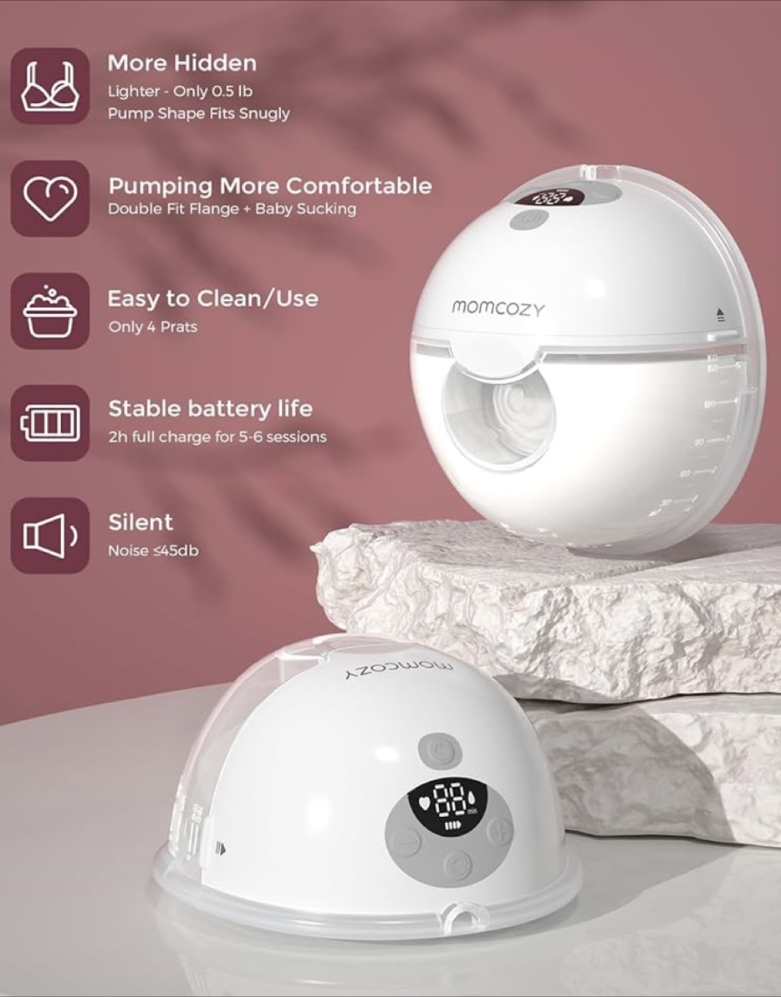 Brand New in Box MomCozy M5 Wearable Breast Pump - photo 2