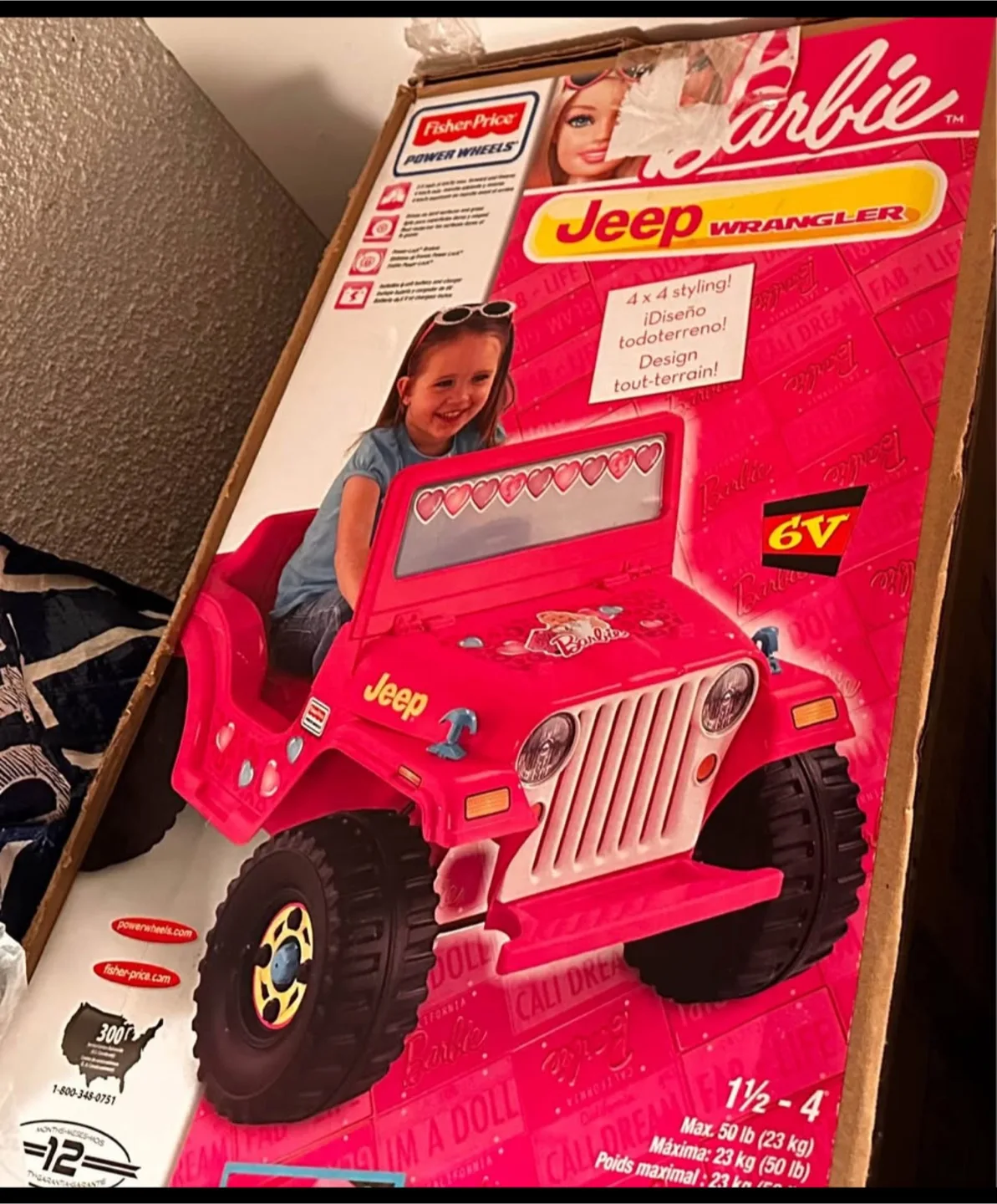 Fisher-Price Barbie Jeep Wrangler Power Wheels thumbnail