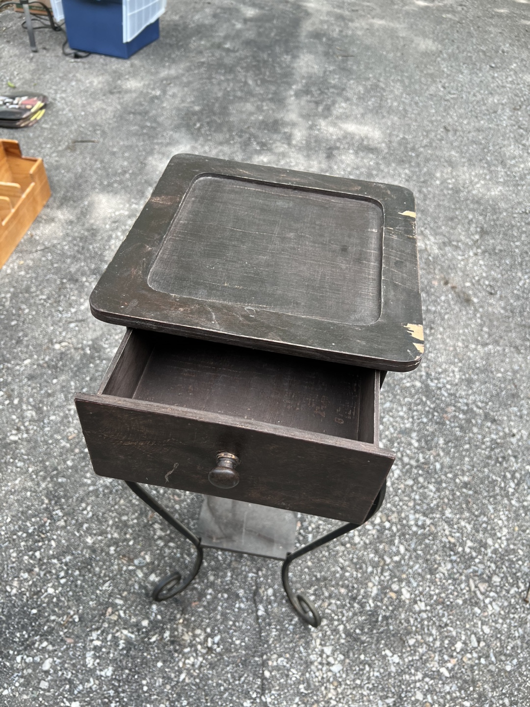 End Table with Metal Stand - photo 2