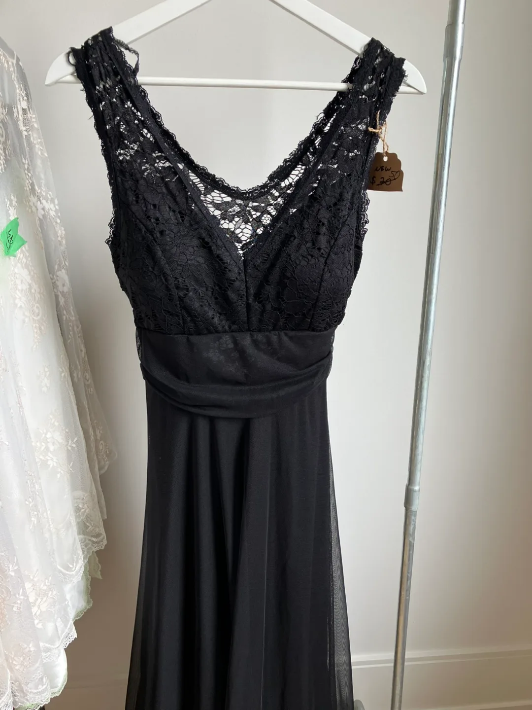 Black Lace Maxi Dress - Size S/M thumbnail