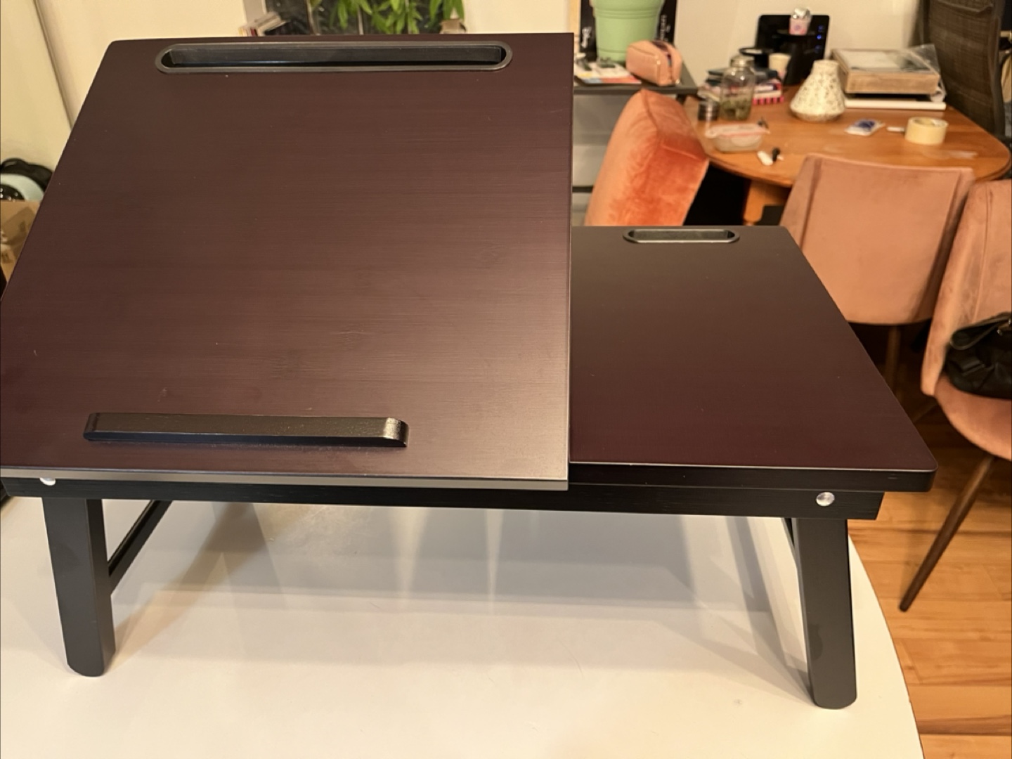 Adjustable Laptop Bed Desk - Brown - photo 5