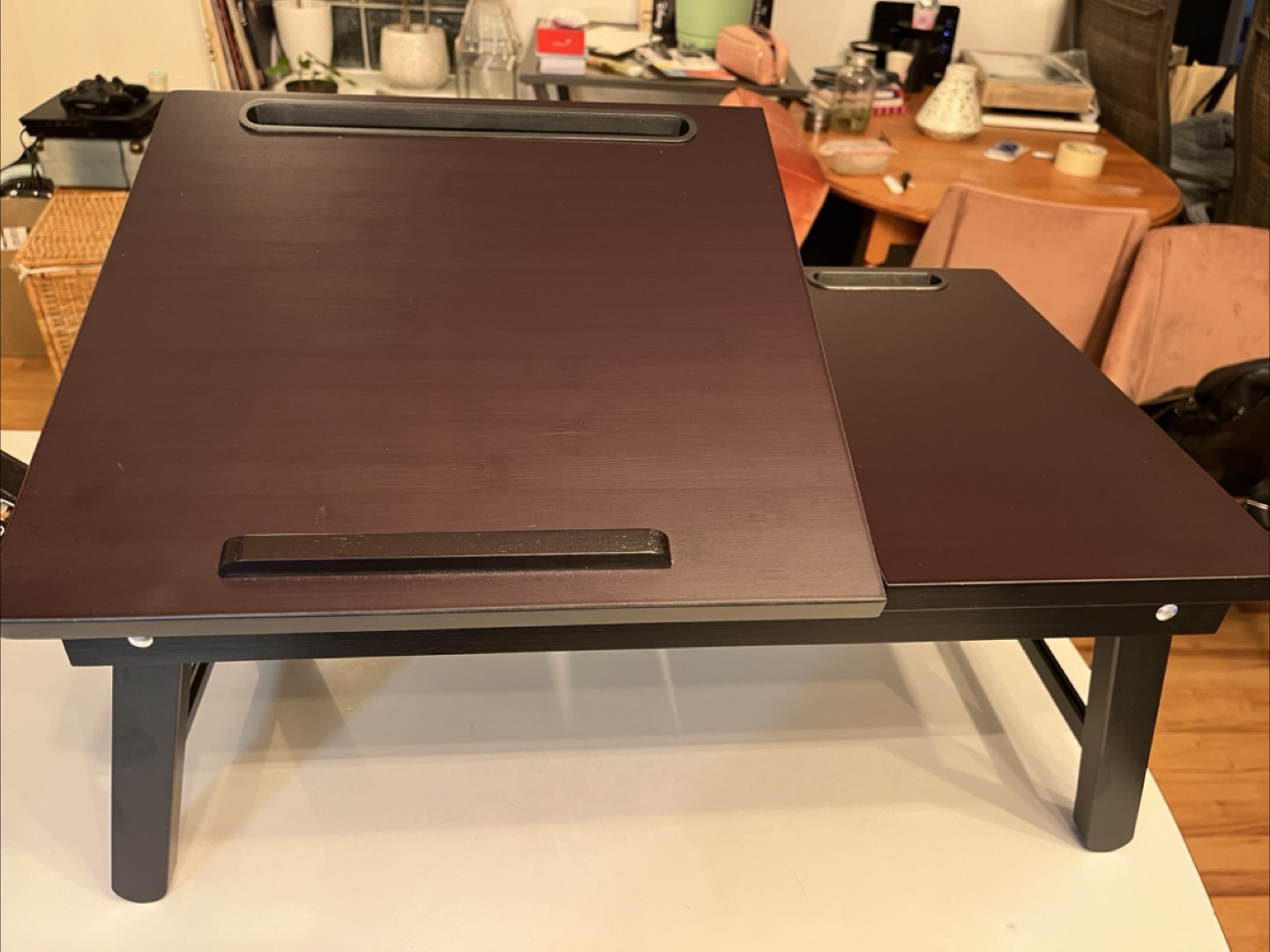 Adjustable Laptop Bed Desk - Brown - photo 4