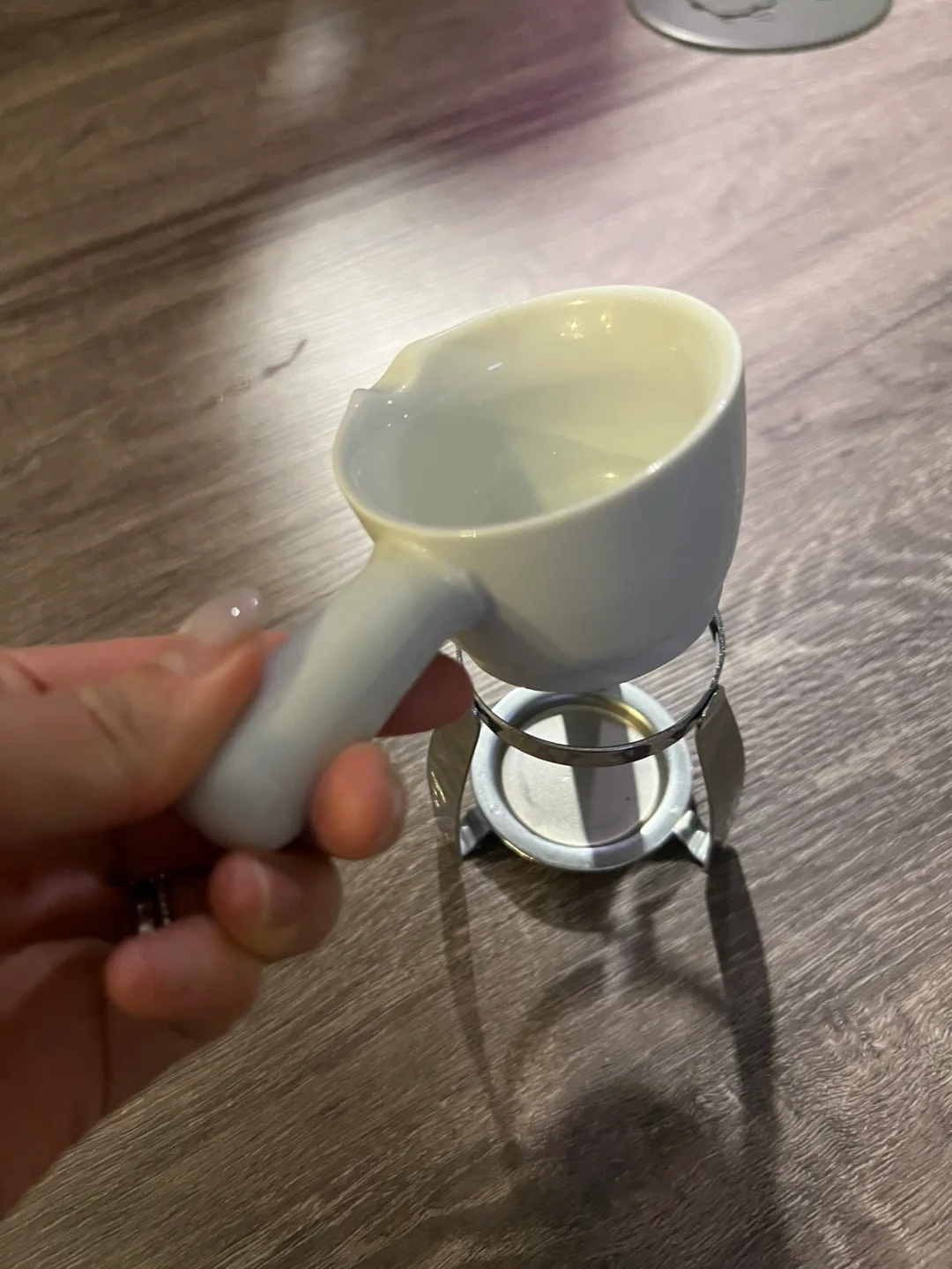 White Ceramic Sauce Warmer thumbnail