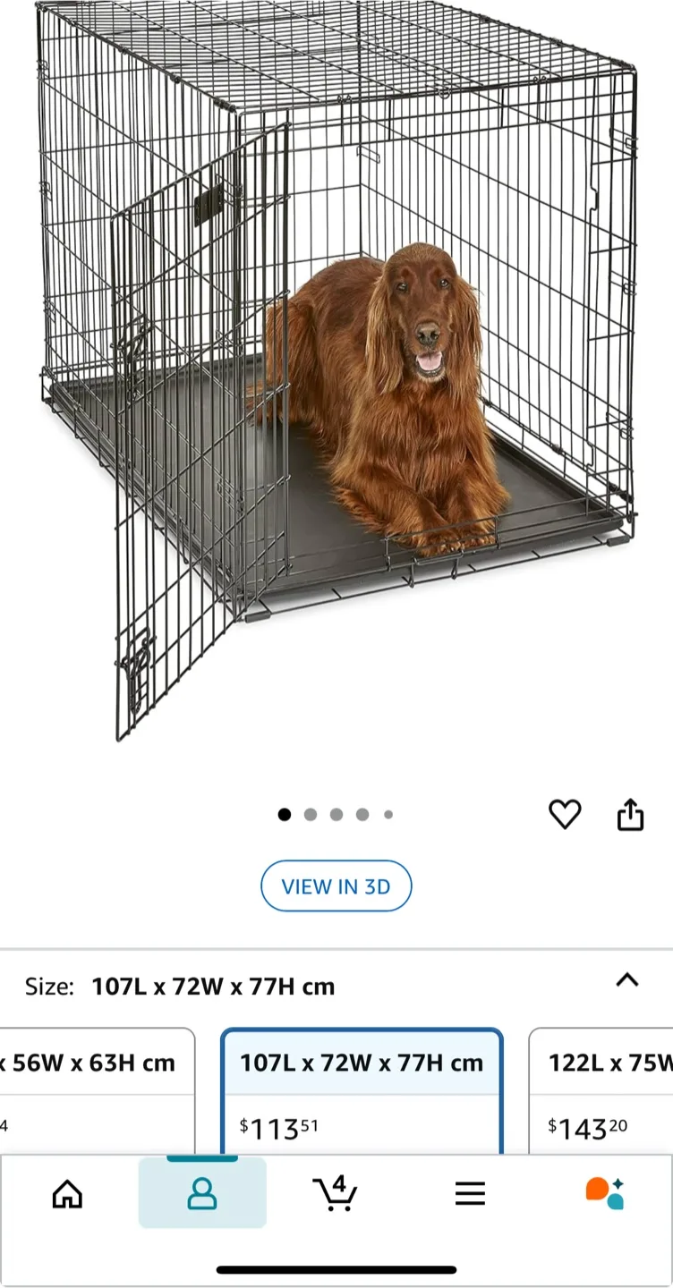 Large Dog Crate - 42" x 28" x 30" thumbnail