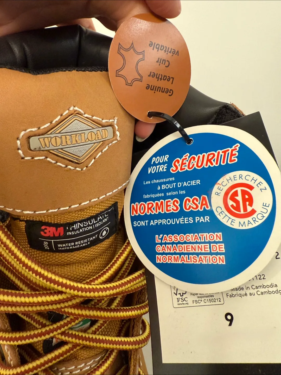 Workload Leather Waterproof Work Boots - Size 9 image indicator(2)