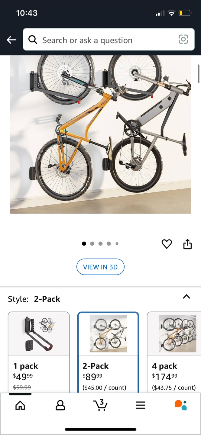 Brand new Bike Wall Mount - monTEK Swivel Bike Wall Mount, 2