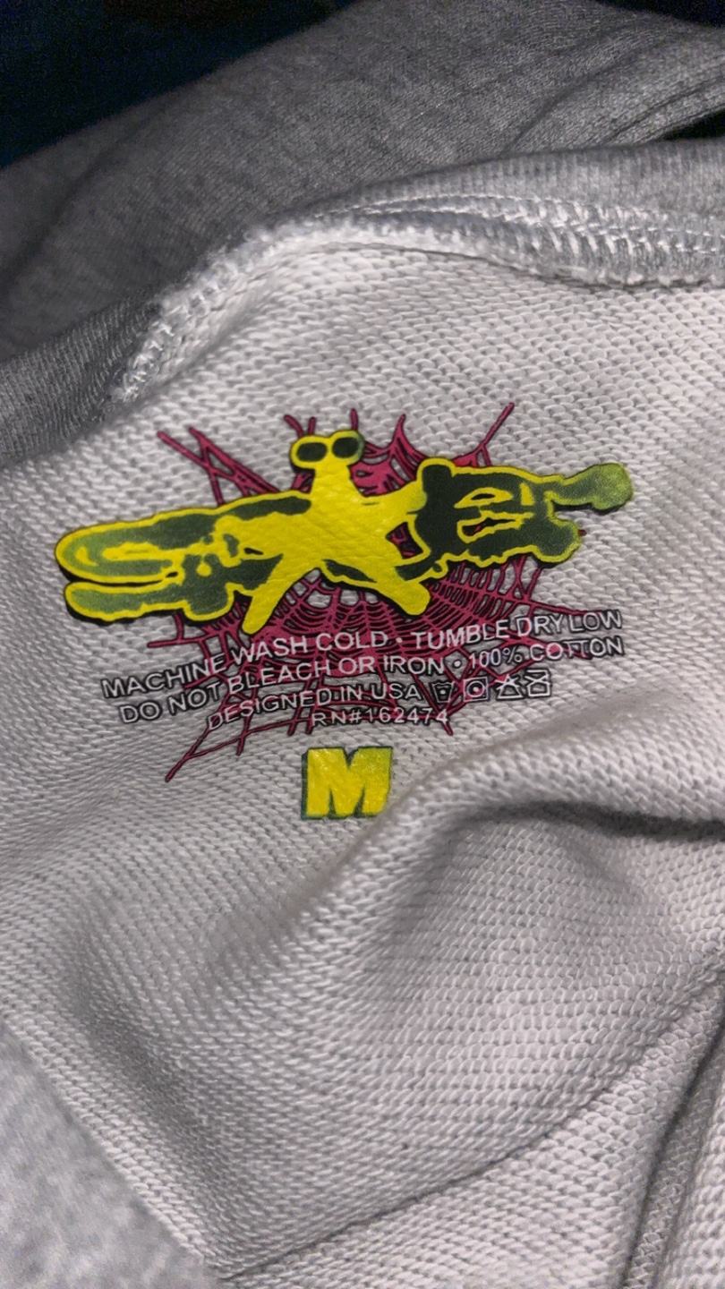 Sp5der Hoodie - Grey, Size M - photo 3