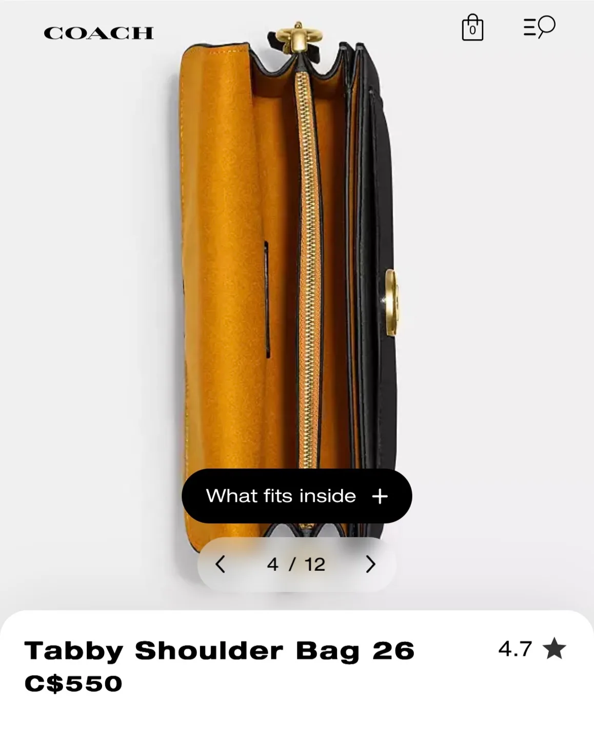 Coach Tabby Shoulder Bag 26 - Black *BRAND NEW* image indicator(3)