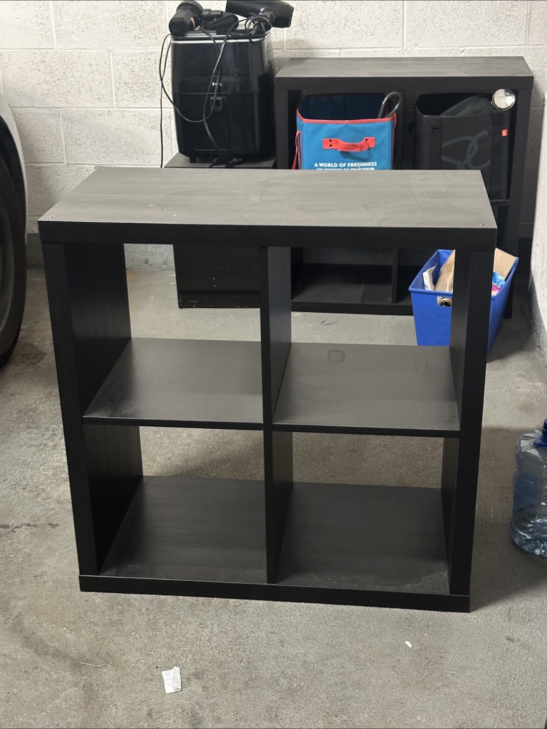 Black 4-Cube Storage Shelf