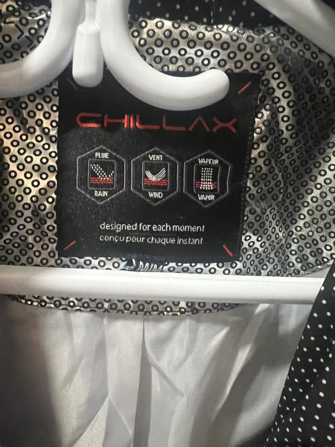 Chillax Rain Jacket - Black & White image indicator(2)
