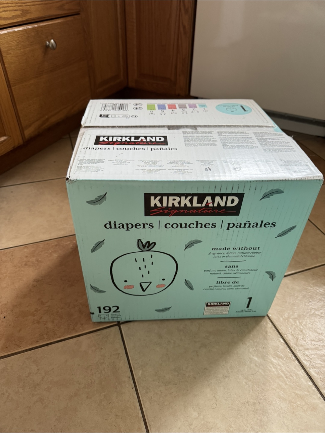 Kirkland Signature Size 1 Diapers - 192 Count - photo 2