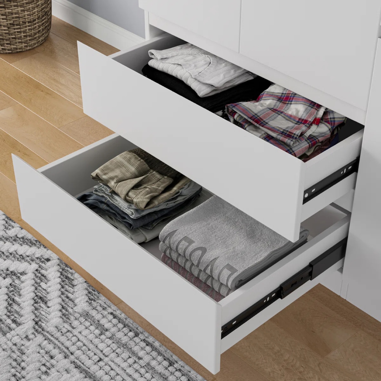 White 4-Door Armoire Wardrobe - photo 3