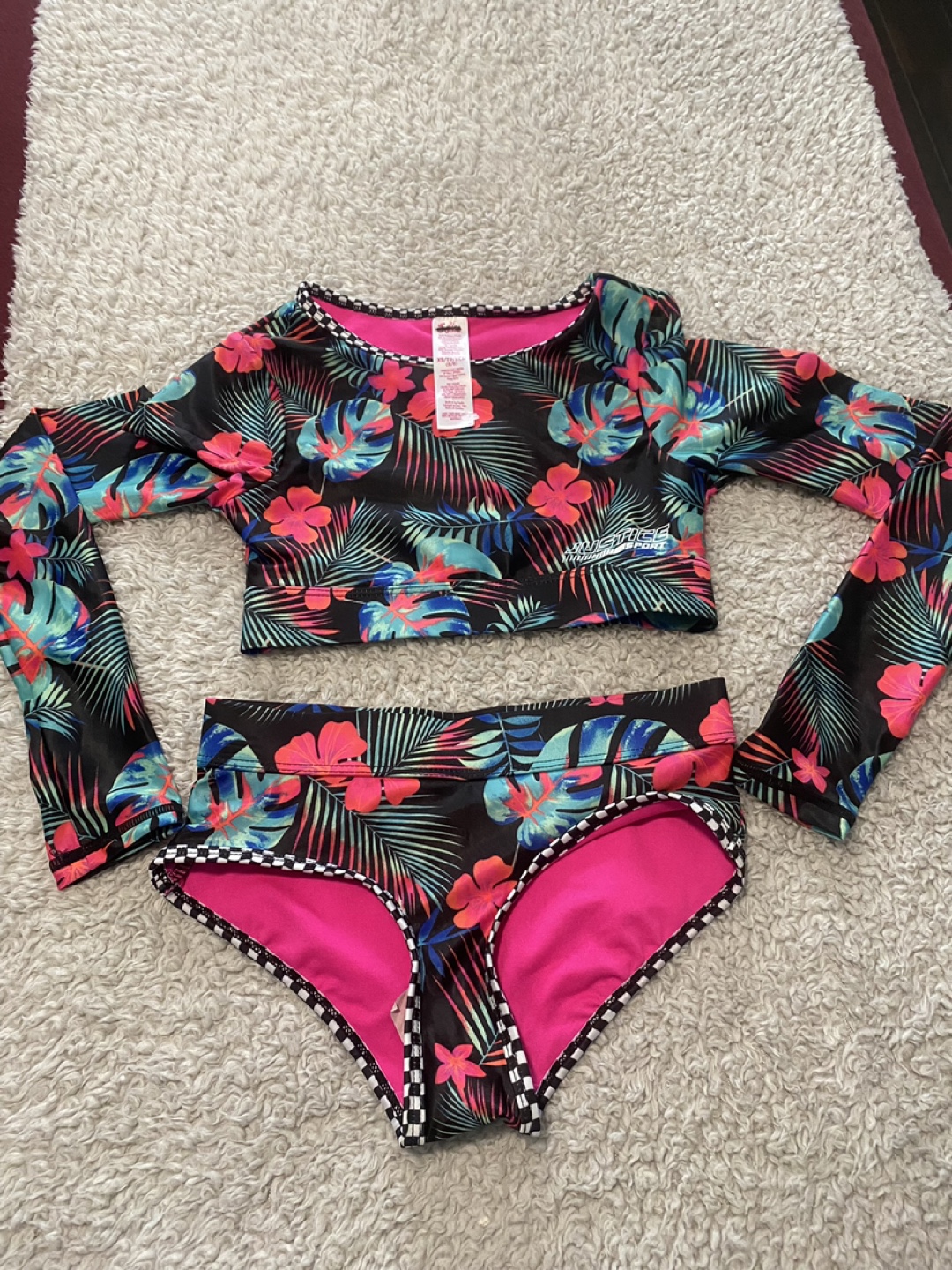 Justice XS(5/6) Swim Set - Tropical