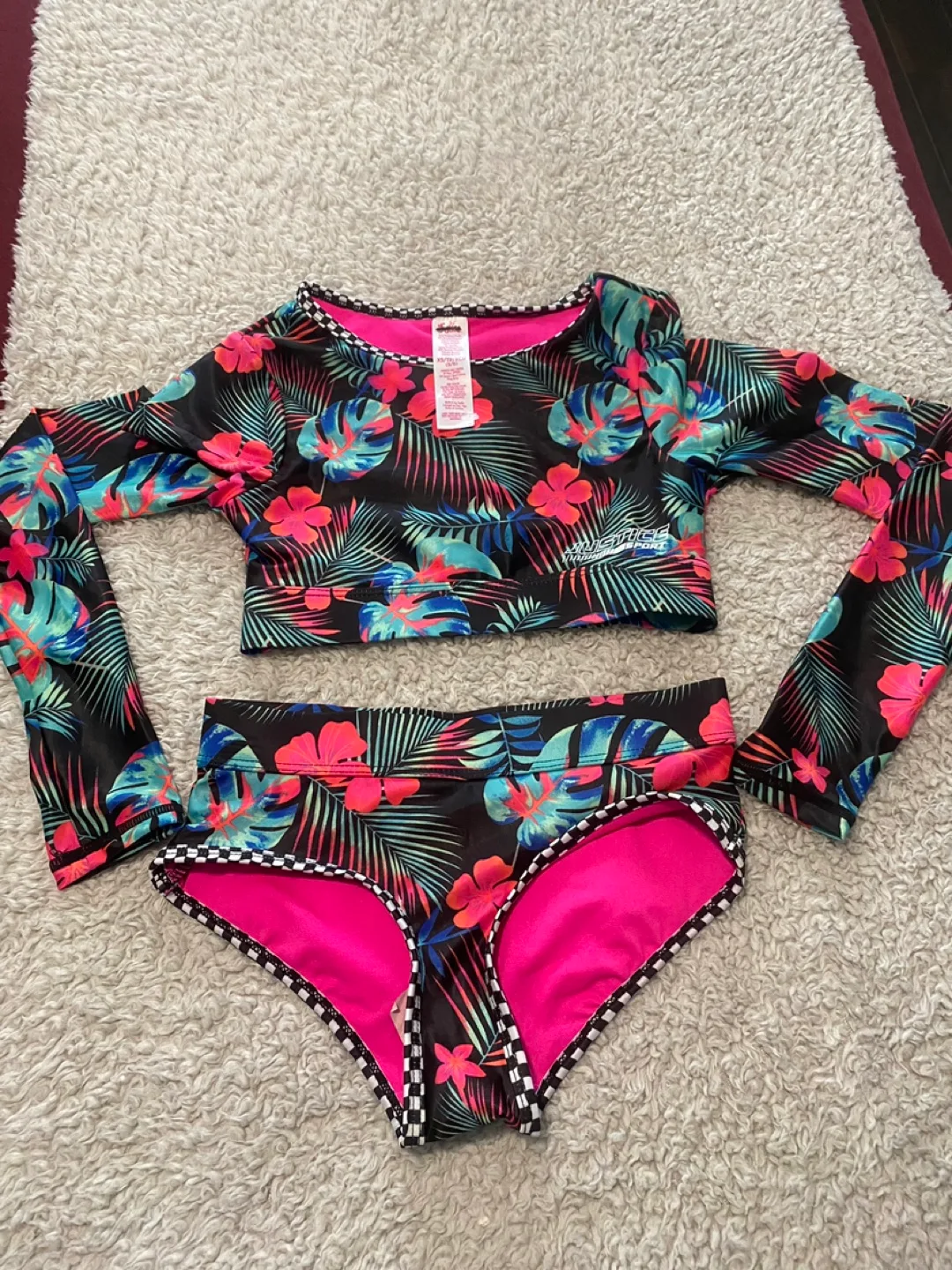 Justice XS(5/6) Swim Set - Tropical thumbnail