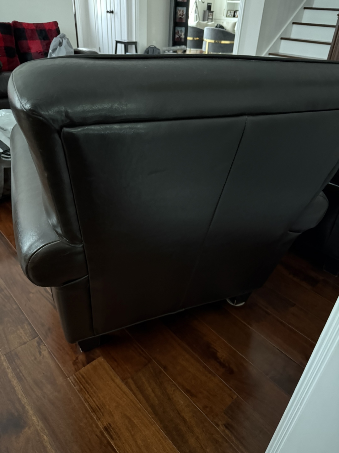 2 Leather Armchairs - Dark Brown - photo 4