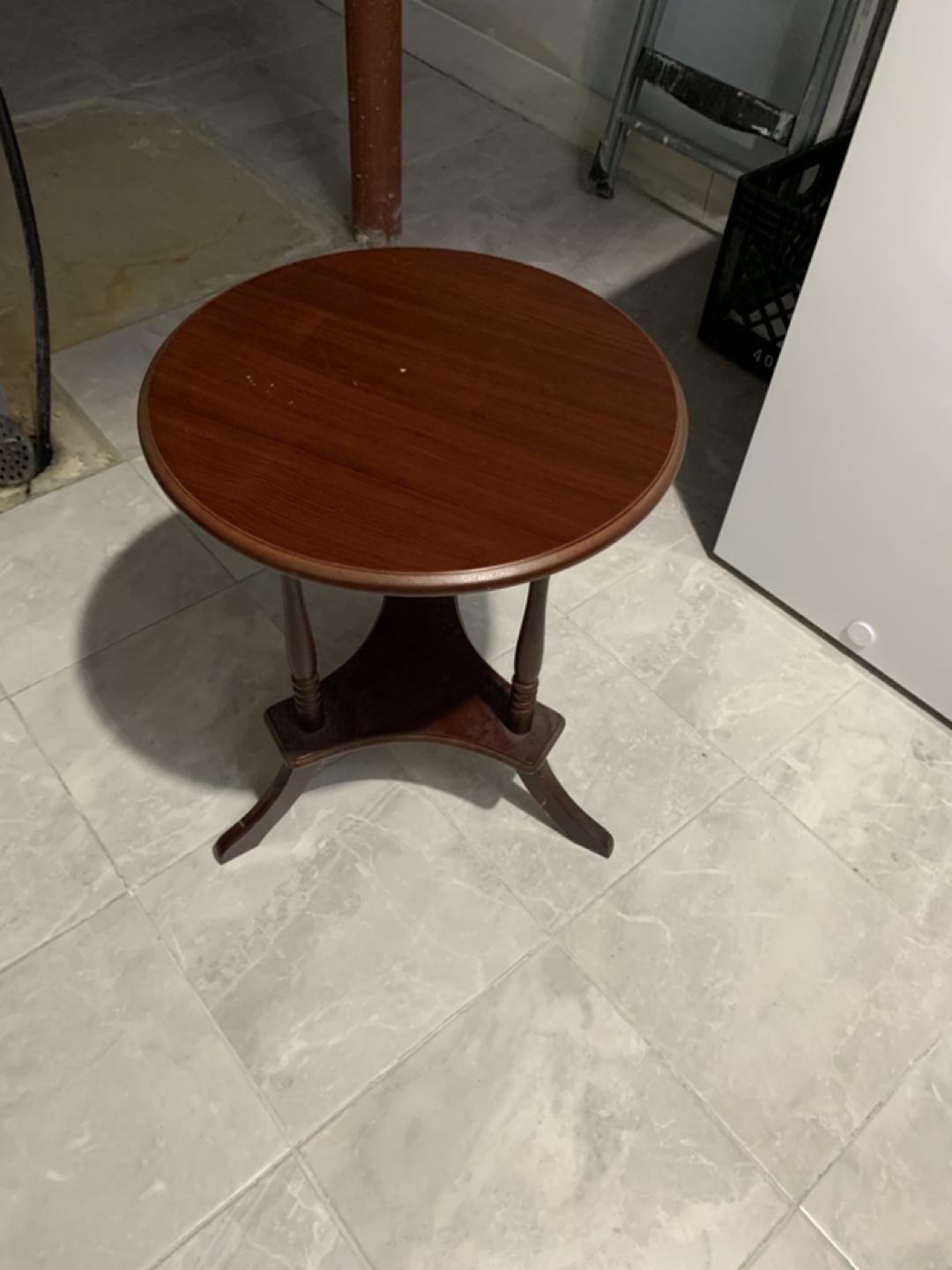 Round Wooden Side Table