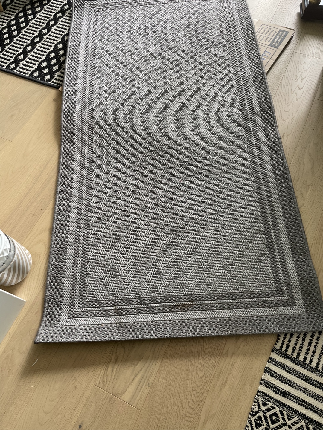 Grey Patterned Area Rug