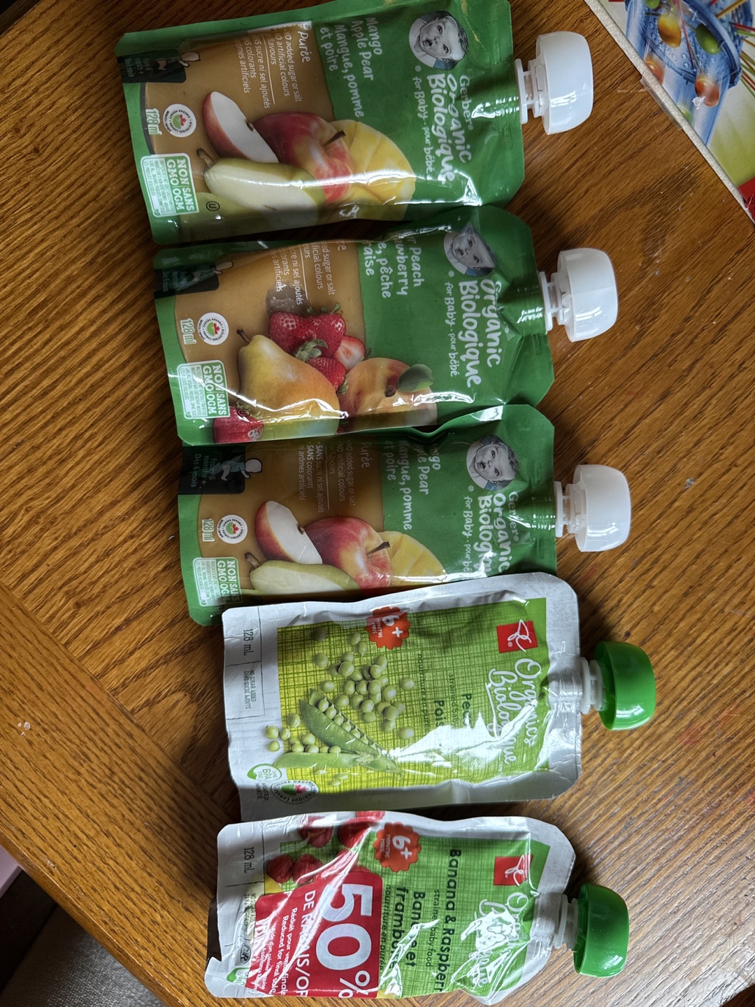Gerber Organic Baby Food Pouches 6+ Months