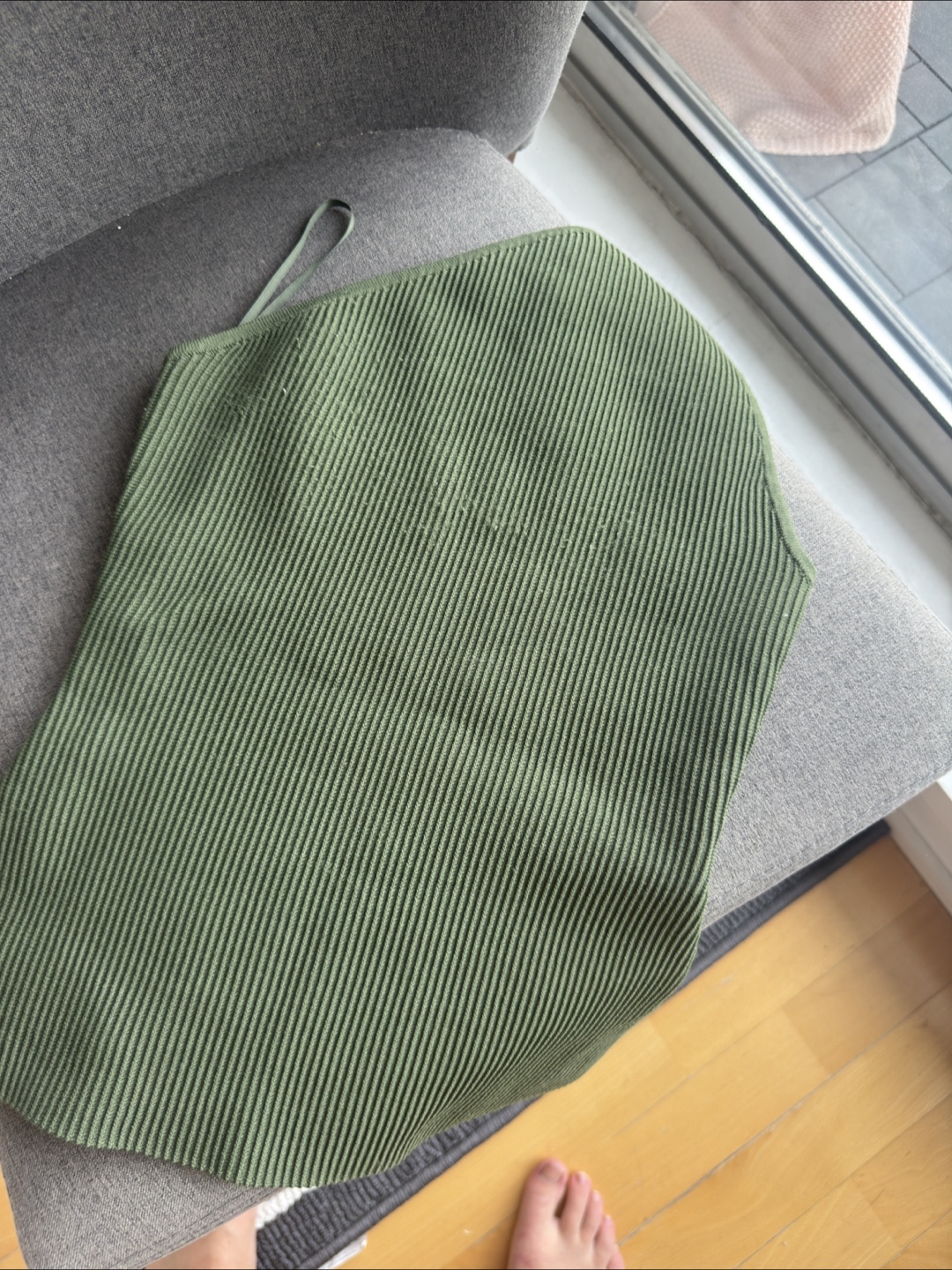 Babaton Green Ribbed Tank - Size S - photo 3