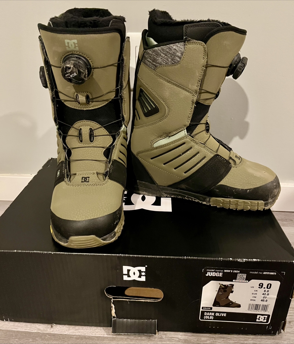 DC Men’s Judge Snowboard Boots – Size US 9 / EU 42