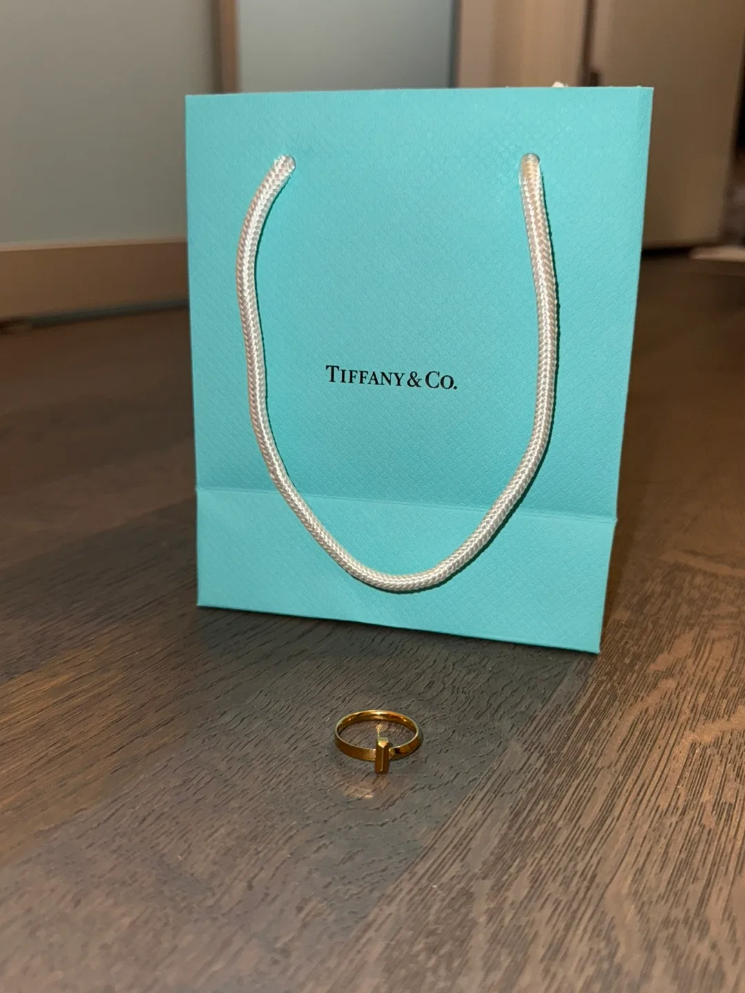 Tiffany & Co. Inspired T Ring in Gold thumbnail