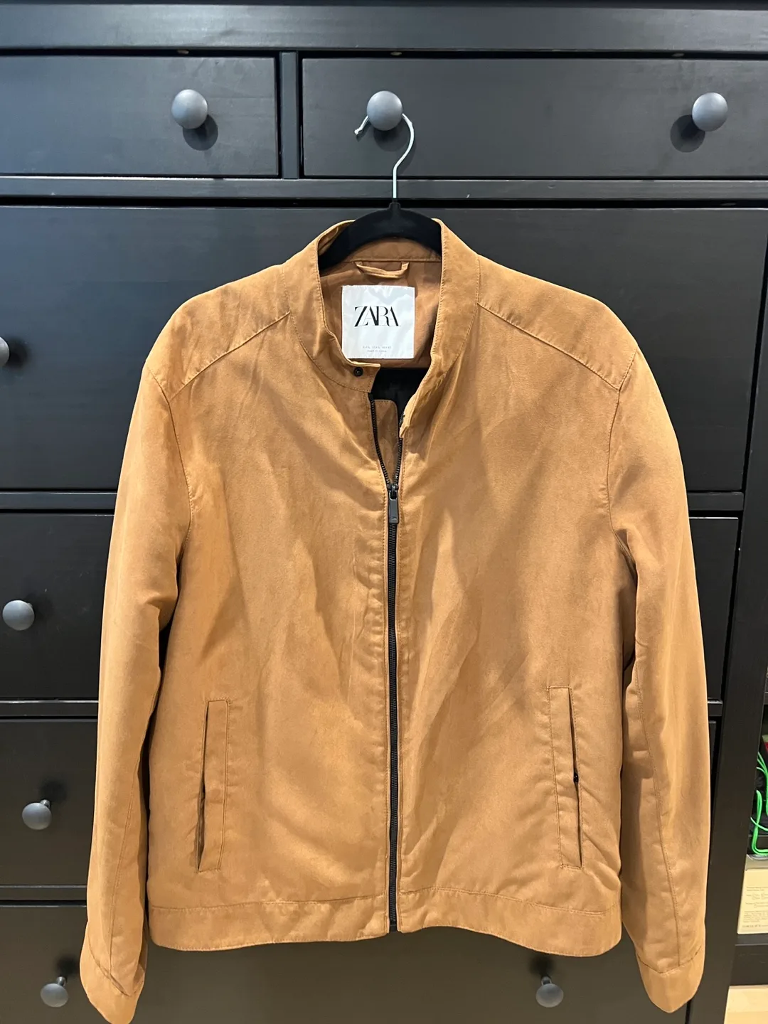 Zara Brown Bomber Jacket thumbnail
