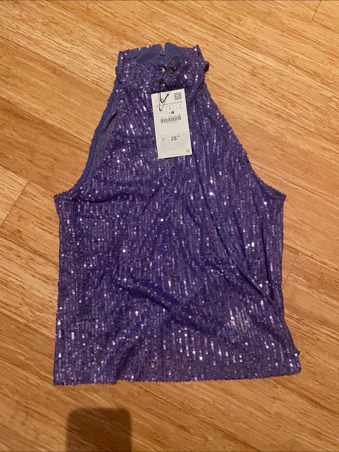 Zara Sequin Halter Top - Size Small image indicator(3)