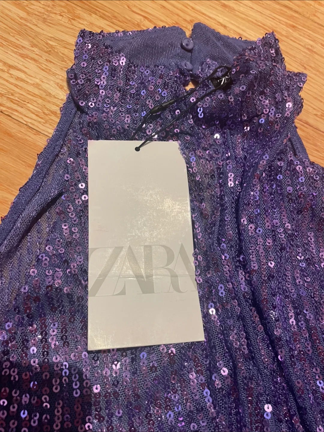 Zara Sequin Halter Top - Size Small image indicator(2)