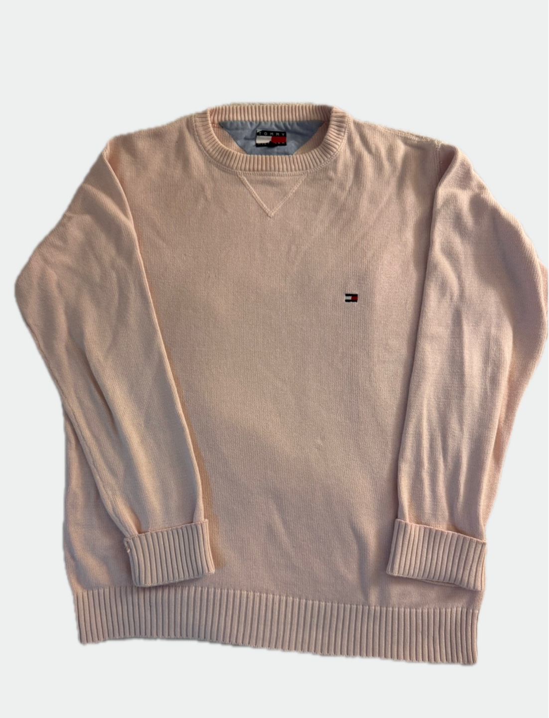 Tommy Hilfiger Pink Cotton Sweater - Size S