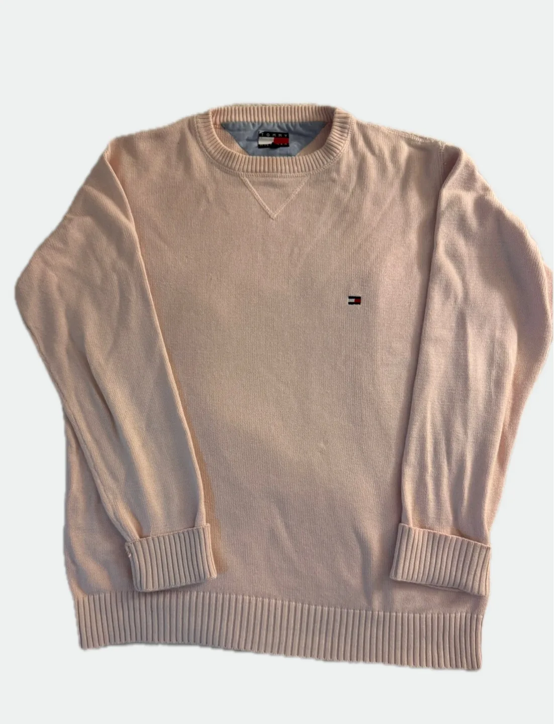 Tommy Hilfiger Pink Cotton Sweater - Size S thumbnail